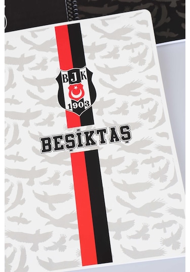 "dekomus Cep Defteri Hediyeli" Lisanslı Beşiktaş Spırallı 2 Adet Kareli Ve 2 Adet Çizgili A4 Karton Kapak 72 Yaprak Defter Seti