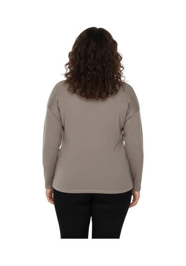 Wearon Kadın Yumoş Önü Püsküllü Modelli Bluz Bgl-st05142 VİZON