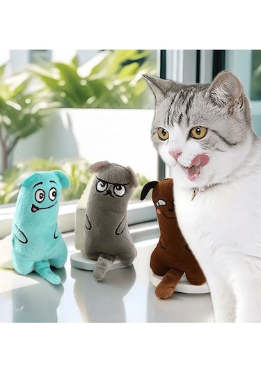 Peluş Kedi Oyuncağı Kedi Otlu Catnipli