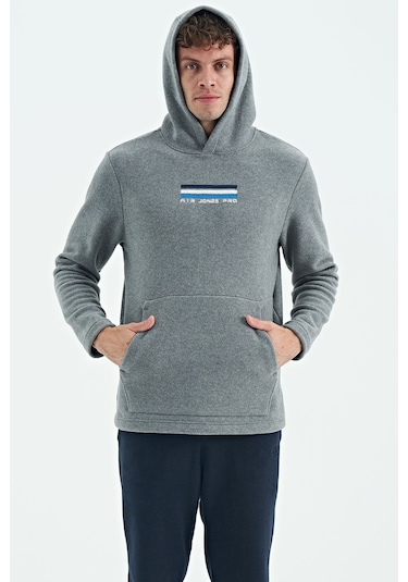 Tommy Life Hern Gri Melanj Erkek Polar Sweatshirt - 88301 GRİ MELANJ