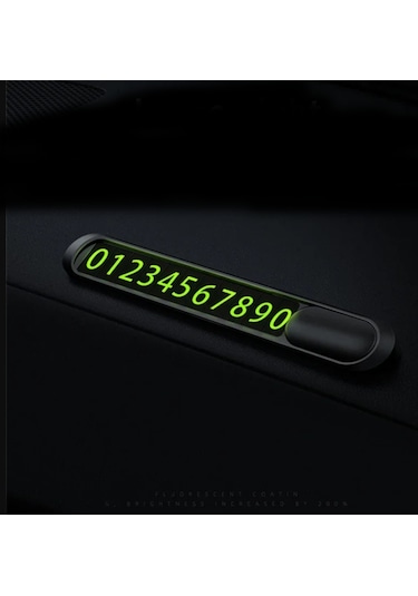 Araç İçi Numaratör Park Telefon Numarası Fosforlu Numaratör