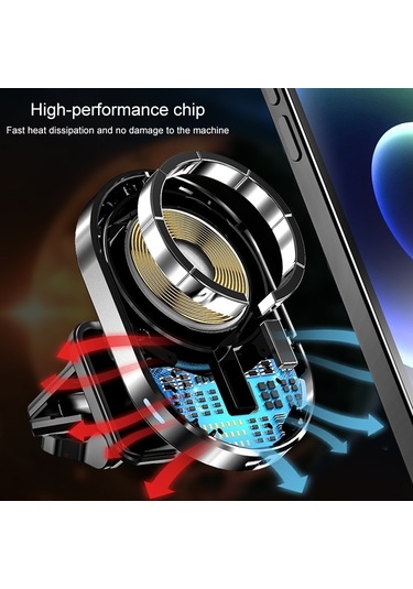 Sones Jjt-968 15w Maksimum Çıkış Manyetik Araç Hava Çıkış Braketi Kablosuz Şarj Cihazı Kırmızı