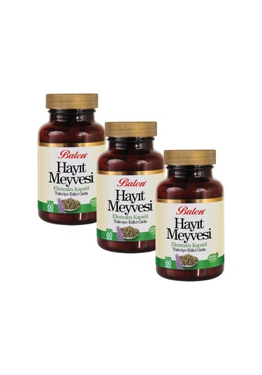 Balen Hayıt Meyvesi Ekstraktı Kapsül 375 MG 60 Kapsül 3 Adet