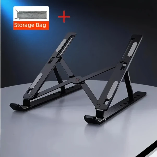 Elmpaly Alüminyum Tripod Dizüstü Bilgisayar Standı - 7 Seviye Yükseklik Ayarlı, 80 Lb Taşıma Kapasiteli, Katlanabilir Taşınabilir Soğutma