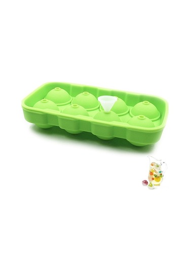 8'li Silikon Küre Buz Kalıbı - Kolay Çıkışlı, Bpa İçermez, Mutfak & Bar İçin Çok Renkli Çok Renkli