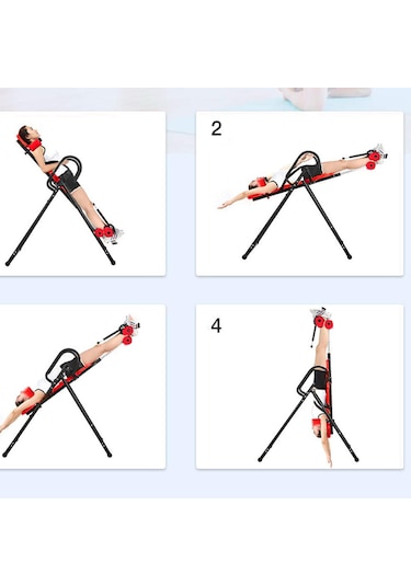 Libor Ters Sehpa Koruyucu Kemerli Bel Şişme Ayarı Sırt Terapis...