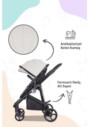 Bc 305 - Zeta Travel Sistem Bebek Arabası Kahverengi