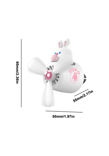 Pervaneli Klima Süsü Oto Koku Klipsi Beyaz Pilot Tavşan