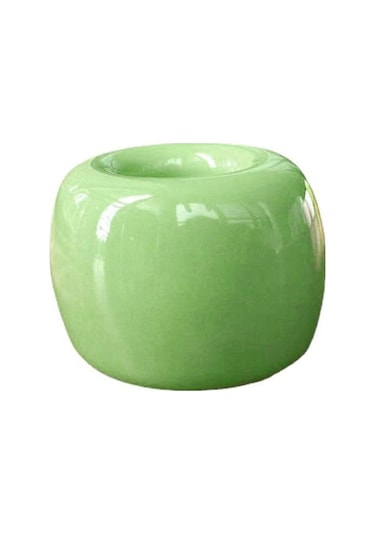 Yeşil Diş Fırçası Tutucu Mini Seramik Diş Fırçası Standı Ev Banyo İçin Içi Boş Tasarım Çok Amaçlı Kalem Tutucu Yeşil