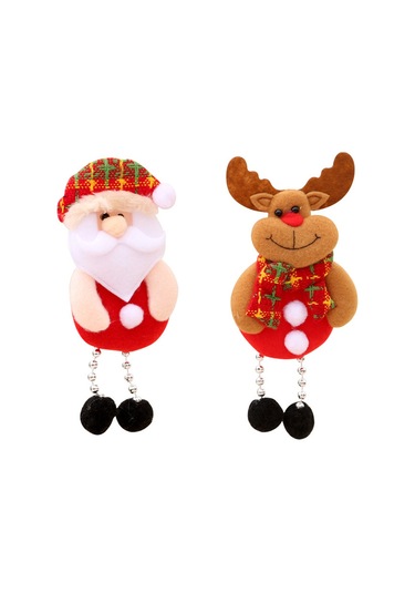 Ranyeek Büyük Boy Noel Baba Yelekli Pelüş Figür - Noel Ağaç Çeketi Ve Ev Dekorasyonu Hediyesi