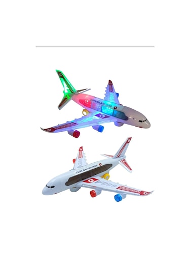 Türkish Airlines A330 Oyuncak Uçak Büyük Boy Sesli Işıklı Müzikli Uçak 40cm.