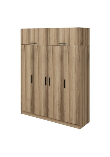 Minar Kale 4 Kapaklı 2 Ç Dolap Ve Yüklük Dore 255cm Ceviz