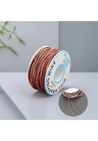 Topshop1 1 Adet 8 Renk Elektronik Lehimli Bakır Tel Devre Kartı Havacılık Kablosu 200 Metre Diğer