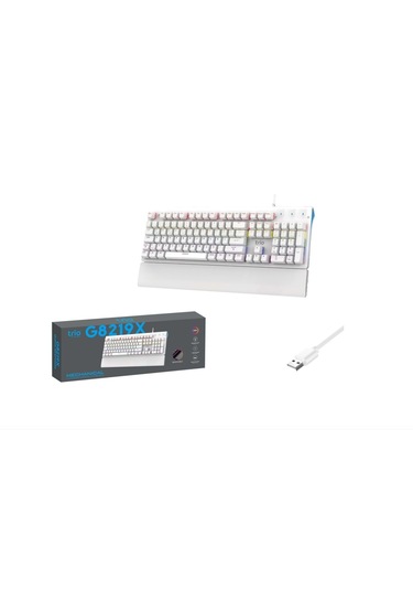 Trio G8219x Blue Swtich Mekanik Beyaz Klavye Rgb