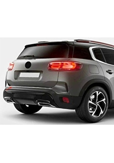 Citroen C5 Aircross Krom Arka Tampon Üstü Koruma 2018 Paslanmaz Çelik
