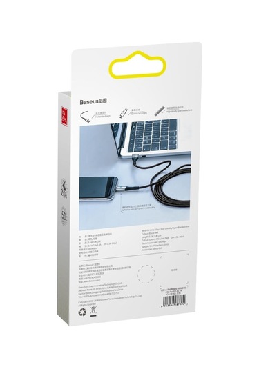 Baseus Horizontal Calsp-b01 1 M Usb To Lightning Hızlı Şarj Kablosu Işıklı Siyah