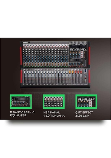 König Kz-1600 2x1600w 10 Kanal Power Mikser