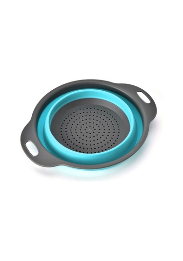 Cbtx Yaratıcı Katlanır Sebze Meyve Depolama Sepeti Organizatör Drenaj Sepeti, L, Boyut: 29.5 23.5 10cm Mavi