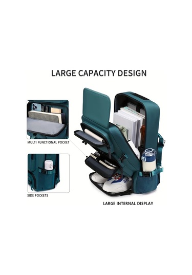 Xuweiwei Küçük Ordu Yeşili Büyük Kapasiteli 16 İnç Dizüstü Taşıyabilen Erkek Kadın Kamp Sırt Çantası Küçük Ordu Yeşili