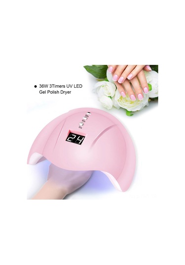 Hangfox 36w Mini Tırnak Kurutma Lambası, Çift Işık Kaynağı, 3 Zaman Ayarı, Otomatik Algılama, Pembe Usb Şarjlı