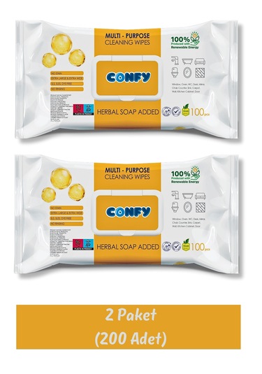 Confy Yüzey Temizlik Havlusu Ve Mendili Arap Sabunu Kokulu 2'li
