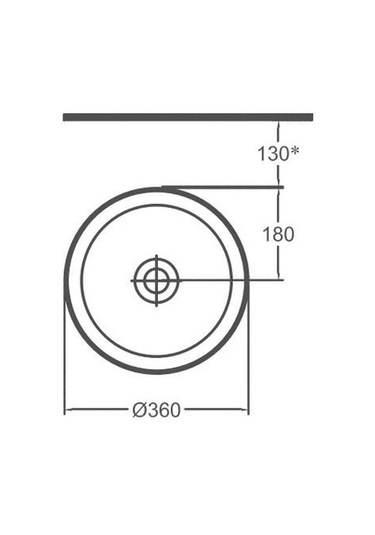 Isvea Rombo Tezgah Üstü Lavabo 36 CM