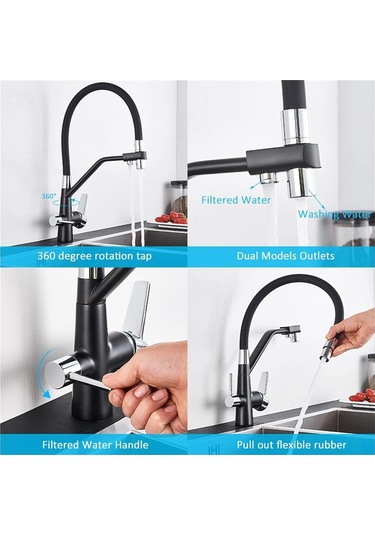 Boheme Siyah Arıtmalı Eviye Bataryası Siyah