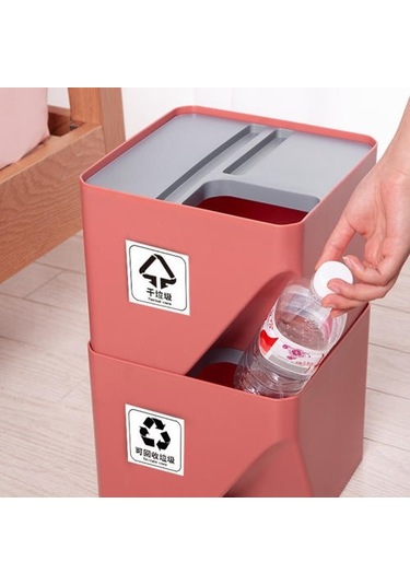 Pazly--10lcreatıve Istiflenebilir Masaüstü Sıralama Çöp Kutuları, Mutfak Hanehalkı Kuru Ve Islak Plastik Kağıt Sepetler