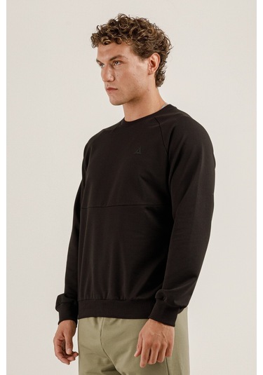 Airlife Saturn Ur7 Pro I Sıfır Yaka Erkek Sweatshirt Siyah
