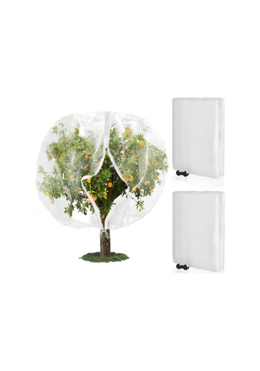 Geeksen 2 Adet Ağacı Ve Bitki Koruması İçin 1.8x1.8m Transparan Ağ Zip Ve Çekmeceli - Yağmur/solar Geçirir, Kuş/böcek/gösterge Engelleri