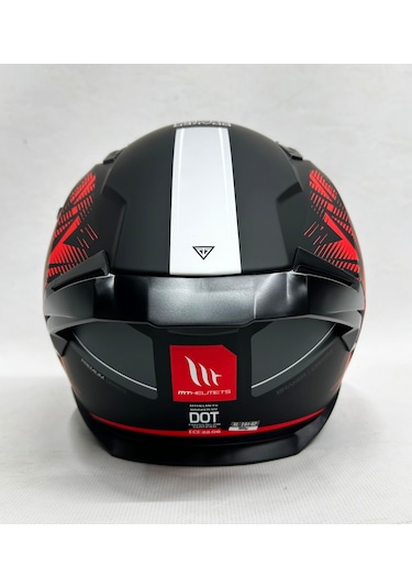 Şefaf Vizörlü + İç Güneş Vizörlü + Mt Braker Sv Charm B5 Kapalı Kask Mat Kırmızı - Siyah