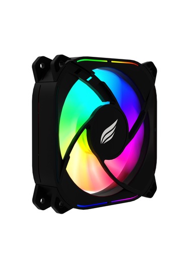 Hawk Gaming HF120 Silentforce 120mm ARGB Üçlü Kontrolcü ve Kumada Dahil Siyah Kasa Fanı