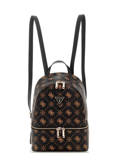 Kadın Monogram Desenli Sırt Çantası - Kahverengi Kahverengi