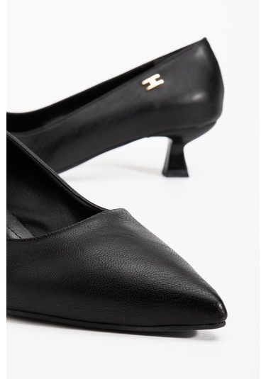 Suins Molina Model Kadın Mini Topuklu Stiletto Ayakkabı Siyah