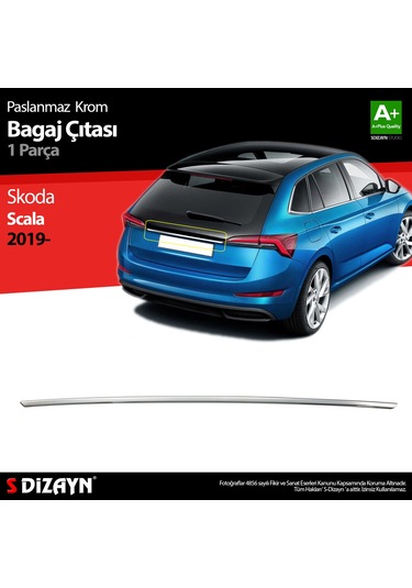 S-Dizayn Skoda Scala Krom Bagaj Çıtası 2019 Üzeri N11.2849