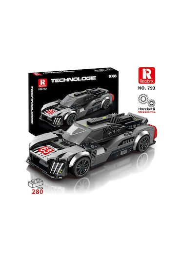 Reobrix Technic 793 Peugeot 9x8 Spor Araba Yaratıcı Yapı Blok Seti Building Blocks - 280 Parça