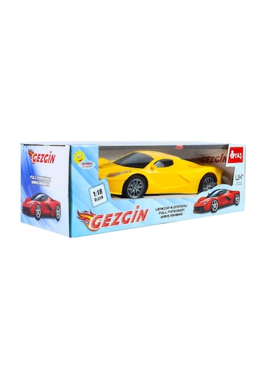 1:18 Pilli Uzaktan Kumandalı Full Fonksiyon Sarı Gezgin Araba
