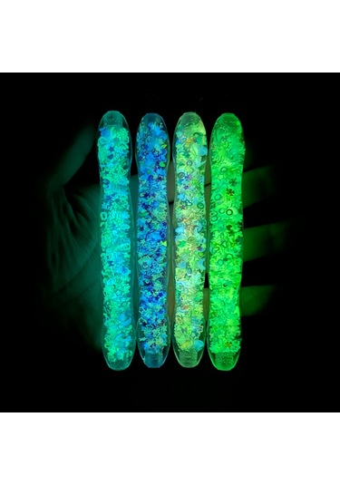 Mufunye 5d Dıy El Sanatı Parlak Işıklı El Kalemi - Yeşil Gece Parlaklıklı Reçine Materyal 6'lı Uçlu Taş Takım Aracı