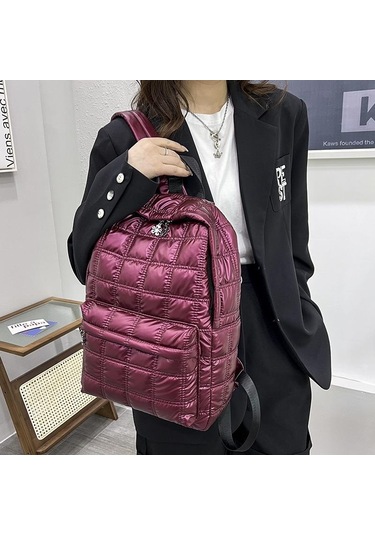 Mavi Büyük Kapasiteli Kadın Moda Trendi Işlemeli Pamuklu Giyim Sırt Çantası Açık Eğlence Turizm Sırt Çantası Mavi