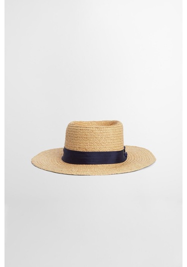 Barbour Lily Hasır Şapka Be11 Natural/navy Bej