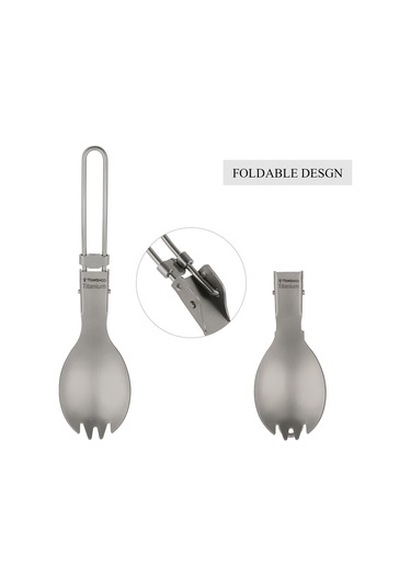 Xiyyadms Titanyum Çelikleyici Kollapsible Kaşık-çatal: Hafif, Dayanıklı, Kamp Ve Ev Kullanıma Uygun 15cm Açık, 8.8cm Katlanmış Çok Renkli
