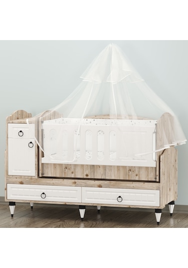 Garaj Home Sude Membran Soho Beşik Yatak Ve Uyku Seti Kombinli Beyaz