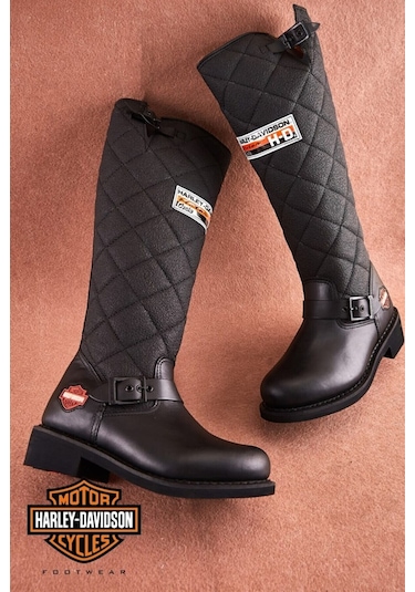 Harley Davidson LACONIA HI 646 Unisex  BLACK / YAĞLI DERİ Çizme