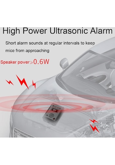 Cbtx SJZ-021 Araba Ultrasonik Araba Motoru Fare Kovucu + Pil