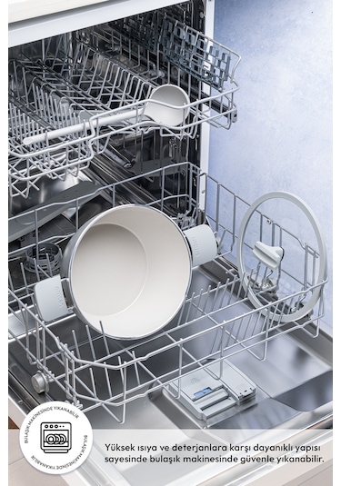 Emsan Swiss Cyrstal Rs Derin Tencere Gri 24 Cm Gri