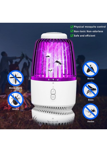 Ruicoo "güçlü Uv Işık Ve 1700v Elektrikli Sinek Ve Böcek Yakalama Cihazı - İç Ve Dış Mekan Kullanımı"