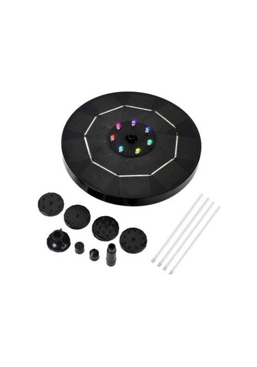 Pazly 3.5w Led Renkli Gradyan Işık Güneş Çeşme Pompası Siyah Model