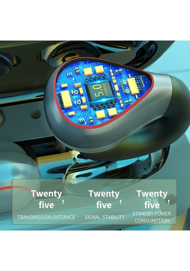 T20 Tws Bluetooth 5.0 Dokunmatik Kablosuz Bluetooth Kulaklık, Üç Led Ekran Ve Şarj Kutusu, Destek Çağrısı Ve Sesli Asistan Siyah