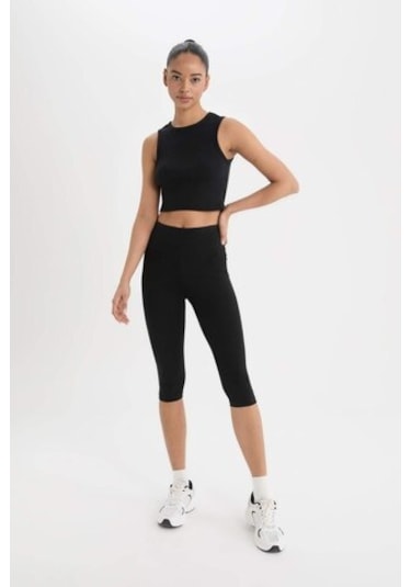 Defacto Defactofit Diz Altı Sporcu Tayt E2679ax25smbk81 SiYAH