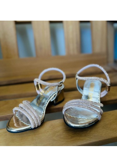 Gala Taş İşlemeli Çocuk Topuklu Ayk. Gold